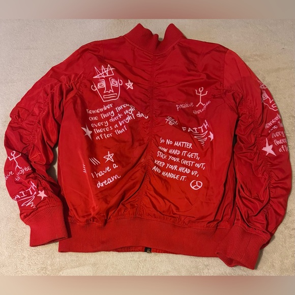 Peace Unltd.NY Patched Bomber Flight Jacket Marthin Luther King Unisex Medium - Picture 7 of 10